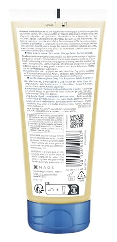 Bioderma Atoderm Shower Oil, Cleansing Oil For Face & Body, Nourishing Cleansing Oil For Dry to Atopic Sensitive Skin For Softer & Smooth Skin For Your Whole Family