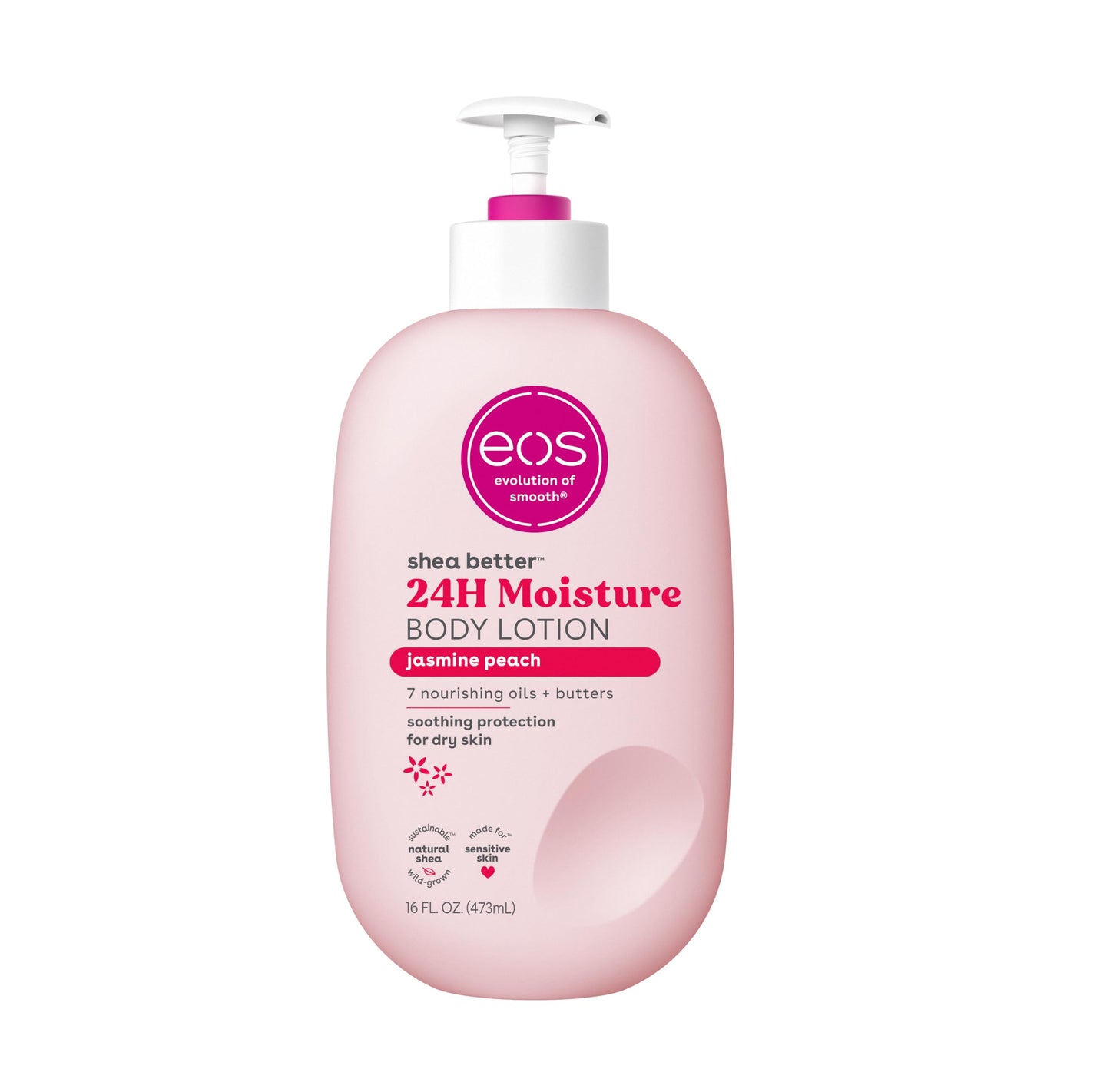 eos Shea Better Body Lotion Vanilla Cashmere, 24-Hour Moisture Skin Care, Lightweight & Non-Greasy, Natural Shea, Vegan, Vanilla Body Lotion, 16 fl oz