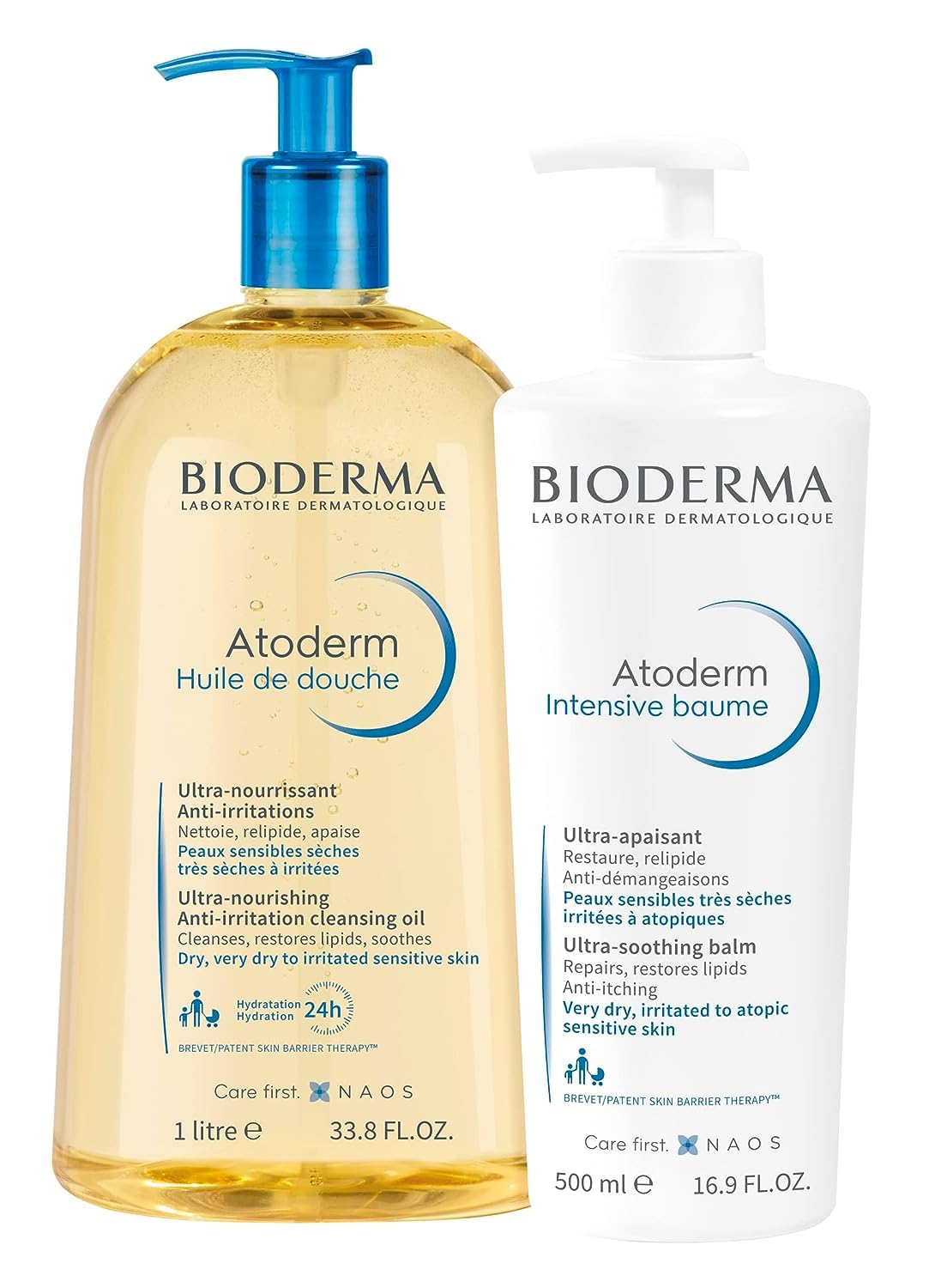 Bioderma Atoderm Shower Oil, Cleansing Oil For Face & Body, Nourishing Cleansing Oil For Dry to Atopic Sensitive Skin For Softer & Smooth Skin For Your Whole Family