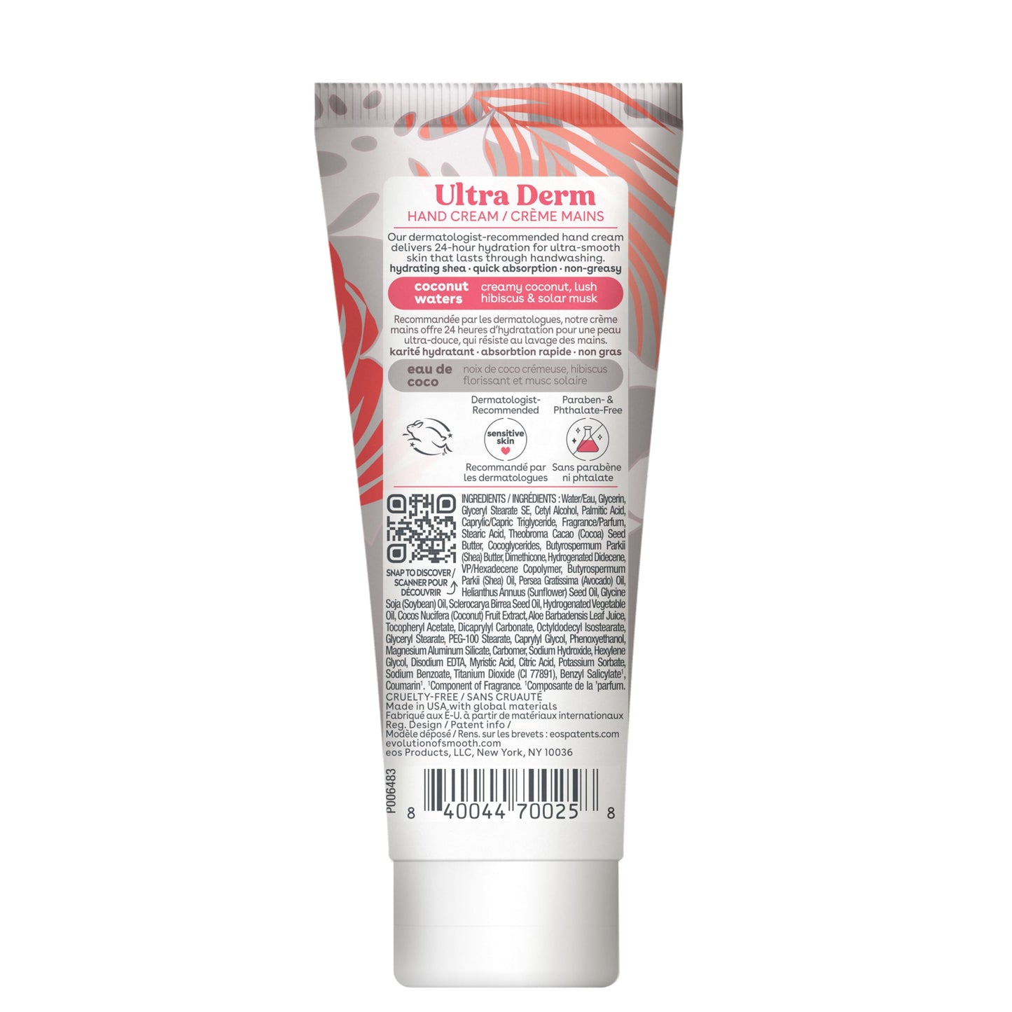 eos Shea Better Hand Cream - Vanilla Cashmere Hand Lotion | Instant Hydration + Lasting Protection | 2.5 oz