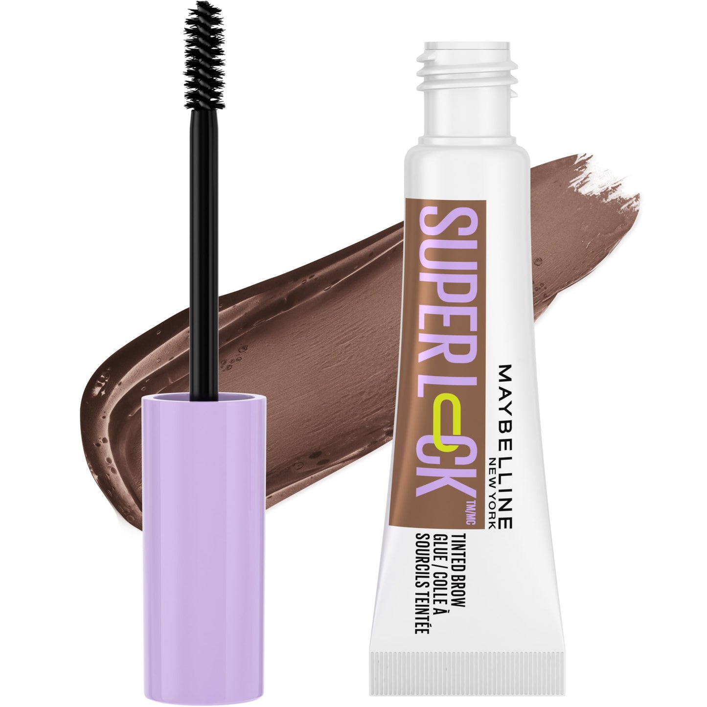 Maybelline Super Lock Brow Glue Eyebrow Gel, Lightweight Brow Gel For Up To 24HR Hold, Clear, 1 Count