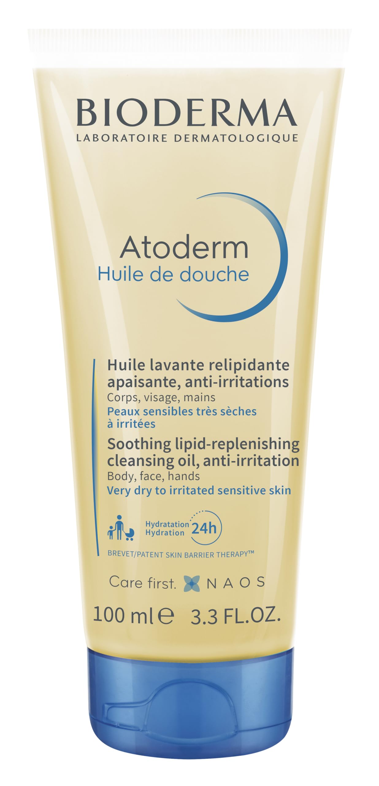 Bioderma Atoderm Shower Oil, Cleansing Oil For Face & Body, Nourishing Cleansing Oil For Dry to Atopic Sensitive Skin For Softer & Smooth Skin For Your Whole Family