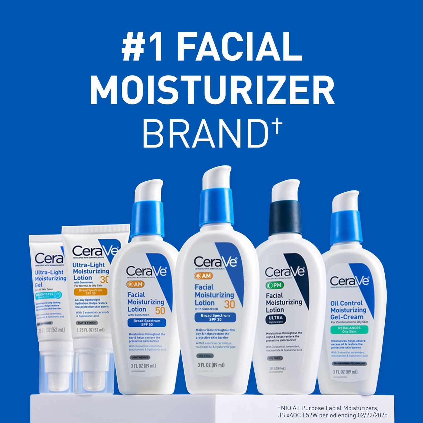 CeraVe AM Facial Moisturizing Lotion with SPF 30, Oil-Free Face Moisturizer with SPF, Formulated with Hyaluronic Acid, Niacinamide & Ceramides, Non-Comedogenic, Broad Spectrum Sunscreen, 3 Ounce