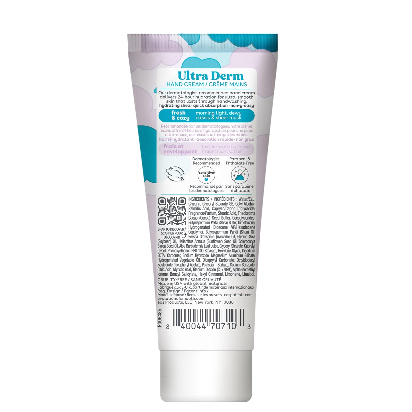 eos Shea Better Hand Cream - Vanilla Cashmere Hand Lotion | Instant Hydration + Lasting Protection | 2.5 oz