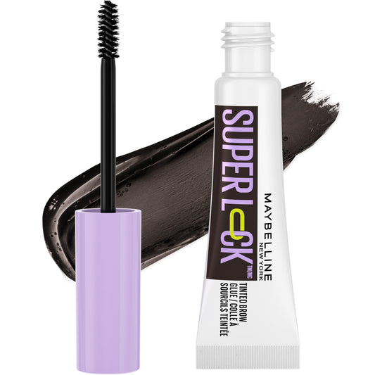 Maybelline Super Lock Brow Glue Eyebrow Gel, Lightweight Brow Gel For Up To 24HR Hold, Clear, 1 Count